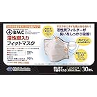 BMC 活性炭入りフィットマスク 黒 30枚入×6個