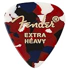 Fender フェンダー ピック Classic Celluloid, Confetti, 351 Shape, Extra Heavy, 12 Count