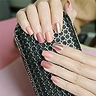 VIVID TELLA ネイルチップ 付け爪 つけづめ 偽のネイルチップ 女性と女の子のための偽の爪30個の豪華な人工爪ピンク色