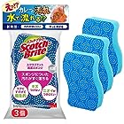 【Amazon.co.jp限定】 3M スポンジ キッチン キズつけない 抗菌 スクラブドット清潔 ブルー 3個 スコッチブライト SDS-02KB-3P