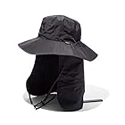 KiU 帽子 晴雨兼用 UVカット 防水 UV ハット ブラック ネックガード付き 大雨対応 K213-900