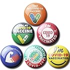 12個のワクチンボタンピン、Scdomワクチン接種または抗体陽性検査COVID 19ワクチン接種のピンバックボタン、奨励された公衆衛生とCovid19ピンバックボタンバッジに対する臨床ワクチン接種