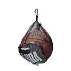 Wilson(ウイルソン) バスケットボール用バッグ NBA SINGLE BALL CARRY BAG (NBA シングル ボール キャリー バッグ) ユニセックス大人 WTBA70040 直径25cm×高さ25cm BLACK