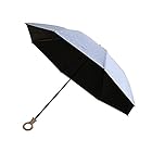 日本製 晴雨兼用 折りたたみ傘 1級遮光 2段折り 遮光率99.99％ 小宮商店 フリンジドットシェード (ブルー)