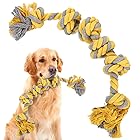 犬おもちゃ 犬用噛むおもちゃ玩具 犬ロープおもちゃ 中型犬 大型犬 ペット用 丈夫 天然コットン 犬用ロープ玩具 ストレス解消 清潔 歯磨き 耐久性 小・中・大型犬に適応