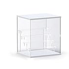 Duvinin フィギュアケース コレクションケース ディスプレイケース アクリル製 (五段透明ステージ, 白)