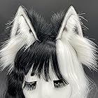 [Agymo] 手作りの猫耳カチューシャCosplay、動物の頭飾り、狐狼動物の耳、ハロウィンの服の頭飾り,クリスマスのおもちゃプレゼント