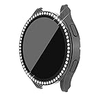スマートウォッチ保護ケース・Galaxy Watch 4用 44mm ケース カバー 強化ガラス付き ラインストーン きらきら かわいい レディース 保護カバー 保護ケース ギャラクシーウォッチ スマートウォッチケース プラスチック製 ハードケー