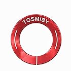 【TOSMISY】SKYLINE スカイライン V37 エンジンスタートボタン リング カバー ステッカー アクセサリー カスタム パーツ 傷防止 アルミ合金製 簡単取付 (レッド)