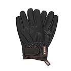 [S'more] スモア Leather gloves 耐火グローブ 耐熱グローブ 革 レザーグローブ５本指 耐熱手袋 本革 牛革 (BLACK)