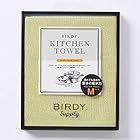 【メーカー限定】BIRDY. Supply キッチンタオル Mサイズ(40 x 70cm) イエロー + ミニグラスタオル(試供品)付き