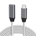 USB Type C延長ケーブル (0.2ｍ, グレー) LpoieJun.SLEI usb-c 延長ケーブル USB 3.1 Gen 2 (10Gbps) 高速データ転送 延長コード 5A PD急速充電 アンドロイド ラップトップなど様 々なu