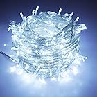 Freesun LEDイルミネーション ライト 500球 30m クリスマス 飾り LED電飾 8パターン 複数連結可 防水 クリスマスツリーライト ホワイトの発光