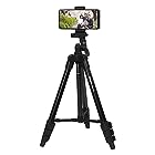 Fotopro スマホ 三脚 120cm 4段階 調節 小型 3WAY 雲台 収納袋 スマホ用 スマホホルダー iPhone Android ビデオカメラ カメラ デジカメ 一眼レフ 対応 アルミ製 DIGI-204 BK ブラック