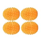 Alomejor1 ランドリーボール ボール洗う 4個 洗濯ボール オレンジ色 ユニークなマッサージノジュールデザイン