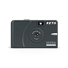 RETO Ultra Wide & Slim ウルトラワイドスリム35mm 再利用可能デイライトフィルムカメラ - 22mmワイドレンズ、フォーカスフリー、軽量、使いやすい(チャコール)