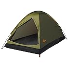 ハック Montagna テント 1人用 2人用 ドーム プライベート キャンプ 組立簡単 グリーン 組み立て時/幅120×奥行200×高さ110cm