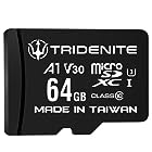 TRIDENITE microSD 64GB マイクロsdカード Nintendo Switch SDカード A1 V30 UHS-I U3 C10 IPX7 4K Ultra Full HD動画対応 転送速度95MB/S 高速 microSDX
