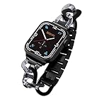 [エレコム] Apple Watch (アップルウォッチ) バンド 41mm 40mm 38mm [Apple Watch 8 7 SE2 SE 6 5 4 3 2 1 対応] ステンレス チェーンタイプ クリアパーツ ブラック AW-41BDS