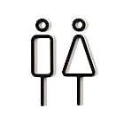 ZERONOWA トイレ標識 案内 プレート サインプレート ピクトグラム ホテル 店舗 お手洗い (Aタイプ)