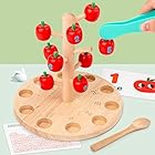 Revteds 木製パズル りんごの木 知育玩具 モンテッソーリ 日本食品安全検査輸入許可済 3歳児以上おもちゃ