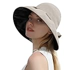 [Turkalla] UVカット 帽子 レディースハット 遮熱コーティング UPF50+ 小顔効果 ワイヤー入り 3D立体感 つば広 マジックテープサイズ調整 あご紐 日焼け防止 夏 日よけ帽子 折り畳み 海 旅行（ホワイト）