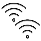 2枚セット WIFI標識 サインプレート ピクトグラム 裏面には強力な両面テープ付き サイン (wifi)