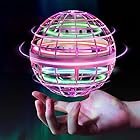 Tikduckフライングボール ジャイロ飛行ライトボール おもちゃ ホバリング ブーメランスピナー RGBライト付き360°回転USB充電式 屋外/屋内 子供 大人向けミニドローン 人気 誕生日 プレゼント (ピンク)