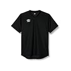 [アンブロ] Tシャツ サッカー フットサル ワンポイント 半袖 吸汗速乾 ストレッチ メンズ 男女兼用 練習 部活 BLK(UAS6307) XA