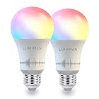 LUMIMAN LED スマート電球 E26 調光調色 60W相当 電球色・昼光色対応 マルチカラー 1600万色 Alexa/Google Home/Siri対応 ハブ不要 2個入り LM530