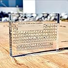 Hicello 元素周期表 アクリル 透明 アクリルガラス製 元素実物埋め込み 浮き上がるように見える 透明なプレート 化学勉強用 元素記号含有サンプル 装飾 学用品 工芸品 プレゼント 生徒用/化学愛好者用/レッスン用 83種類