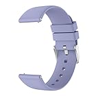 [monomam] スマートウォッチ ベルト 腕時計 ベルト シリコン ラバー くすみカラー 交換バンド (バンド幅20mm) (PURPLE)