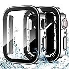 [ILYAML] 【2023強化版】 for Apple Watch ケース Apple Watch ケース 対応 IP68完全防水 バンド 水泳・スポーツ専用 防水ケース 3D直角エッジデザイン Apple Watch Series7 41mm