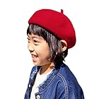 [Drection] ベレー帽 キッズ 帽子 子ども こども 子供 サイズ調節のできるベレー帽 秋冬 秋 冬 春 TGY-0132-0001 (キッズサイズ, レッド)