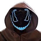 [RICHT] ハロウィンマスク LEDマスク 光るマスク ヴェノム コスプレ パーティー 男女兼用 (ブルー)