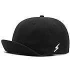 [UVERONE] キャップ メンズ 大きいサイズ 帽子 アンパイアキャップ 深め 短ツバ シンプル 60cm (ブラック(2))