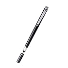 エレコム タッチペン スタイラスペン 超感度 高感度 軽量 ペン先スリム 5.5mm マグネットキャップ付き ガラスフィルム対応 クリップ付き [ガラスフィルムでも軽いタッチで反応] ブラック P-TPSLIMC02BK