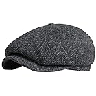 [FREESE] キャスケット 帽子 ハンチング キャップ 3D立体 クラシックデザイン オールシーズン メンズ M L (L, ブラック)