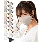 [ＴＪ ＴＲＡＤ　ＪＡＰＡＮ] マスク 不織布 立体 バイカラー 日本製 防塵 (ふつう30枚個包装, オールドレース×ブラック)
