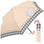 クラックス CHECK FOR ME 子供折傘 50cm 折りたたみ傘 (グレー×ベージュ)