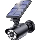 JIAXIZ ソーラーセキュリティライト、ソーラーライト屋外モーションセンサー、ダミーカメラソーラーライトIP66防水庭庭ガレージ照明と保護用