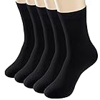 [Hocerlu] 靴下 メンズ ビジネス・ 柔らかくて快適な綿の靴下・高通気性・吸湿抗菌防臭で足をサラサラに・四季の適用・ 24-28㎝ 黒