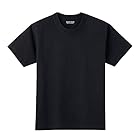 [ボディワイルド] Tシャツ 半袖 クルーネック ヘビーウエイト 超厚手 綿100% 天竺 BW5213 メンズ ブラツク LL