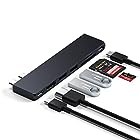 Satechi USB-C Pro ハブ スリム 7-in-2 (ミッドナイト) USB 4, 4K HDMI, USB3.2 Gen 2, SD/TF カードスロット, 100W USB C PD (MacBook Pro/Air M2など対応