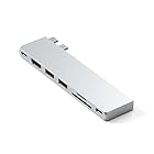 Satechi USB-C Pro ハブ スリム (シルバー) USB 4, 4K HDMI, USB3.2 Gen 2, SD/TF カードスロット, 100W USB C PD (MacBook Pro/Air M2など対応)