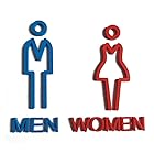 トイレサ イン トイレ ステッカー サインプレート トイレマーク WC 看板 トイレ 表示 Men Women 男性 女性 サイン案内プレート 標識（赤青）