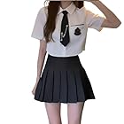 [AZ-FRONT] JK制服 なんちゃって制服 学生服 韓国 コスプレ シャツ ネクタイ スカート ３点セット (M)