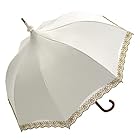 [シノワズリーモダン]日傘 完全遮光 晴雨兼用 長日傘 2重張り パゴダ 如意刺繍 レディース UVカット 遮熱 (ホワイト)