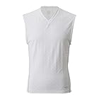 [フリーズテック] 氷撃 ノースリーブ Vネックシャツ (XLサイズ) ホワイト (パフォーマンスライン)