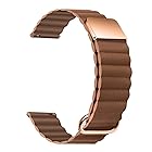 [monomam] スマートウォッチ ベルト 腕時計 ステンレス 交換バンド (20mm)（Brown）